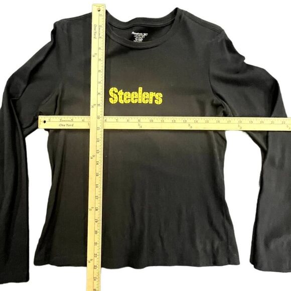 Reebok Lady's Long Sleeve Shirt Sz Medium Rhine Stone Logo - Picture 2 of 6